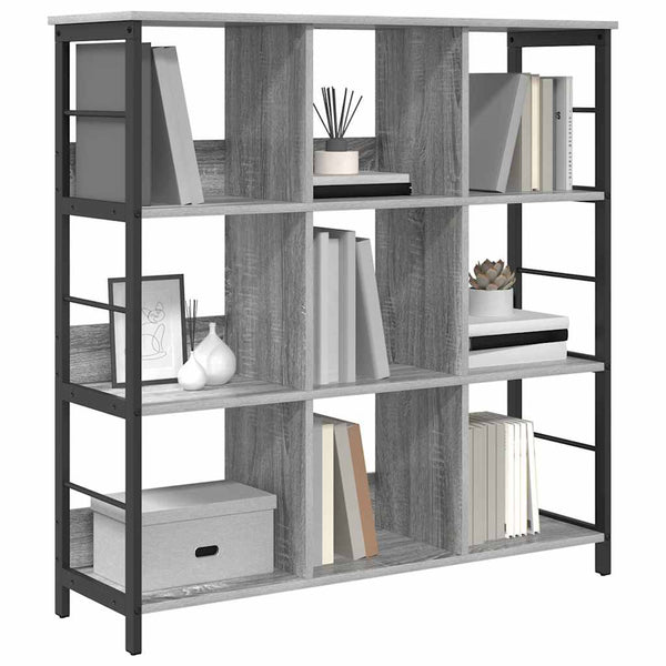Graues Bücherregal Sonoma, 102 cm