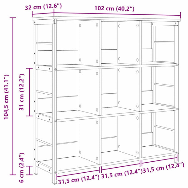 Bücherregal Artisan Eiche 102 cm