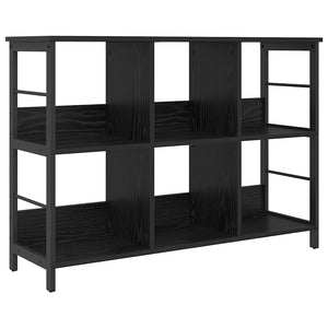 Bücherregal Schwarz Eichenoptik 102cm
