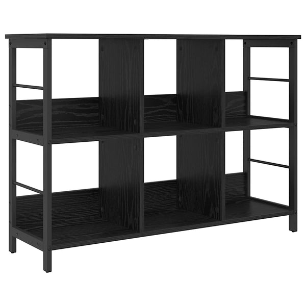 Bücherregal Schwarz Eichenoptik 102cm
