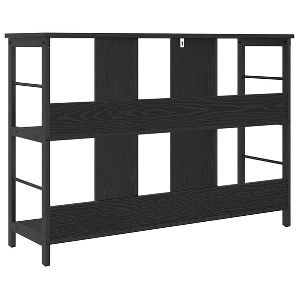 Bücherregal Schwarz Eichenoptik 102cm