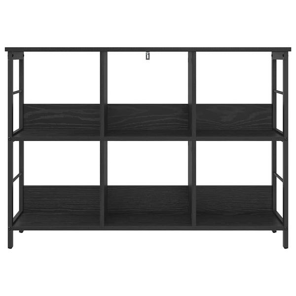 Bücherregal Schwarz Eichenoptik 102cm