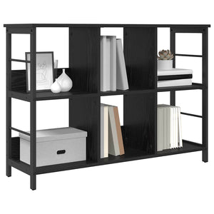 Bücherregal Schwarz Eichenoptik 102cm
