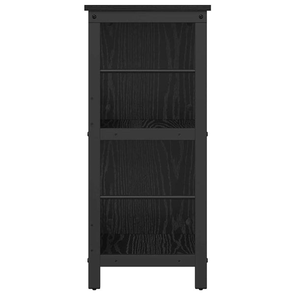 Bücherregal Schwarz Eichenoptik 102cm