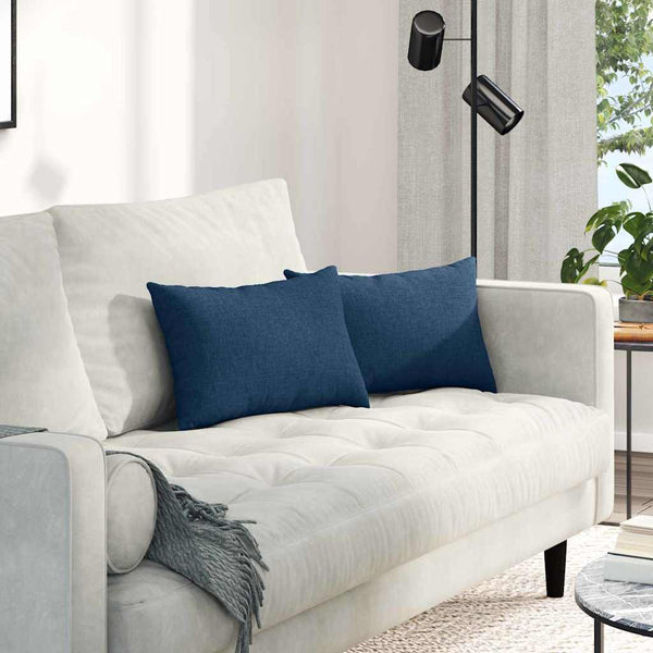 Blaue Sofakissen 2er-Set 50x30 cm