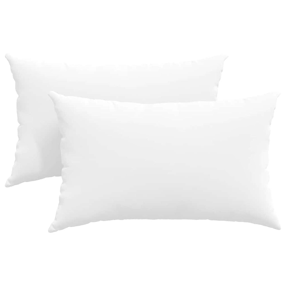 vidaXL Coussins de canapé 2 pcs Blanc 50 x 30 cm Tissu