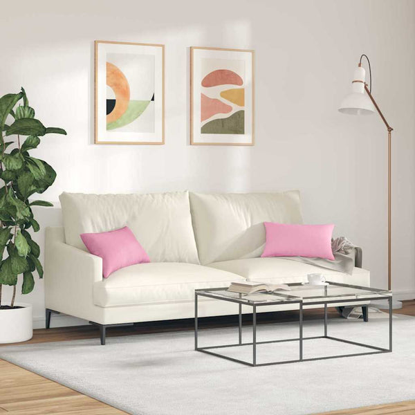Sofakissen 2er Set Rosa 50x30 cm