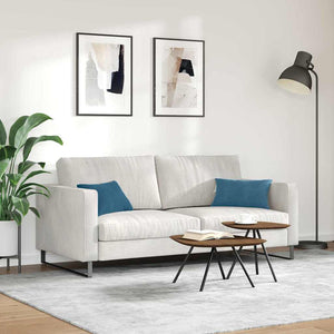 Sofakissen 2er Set Blau Cord 50x30cm