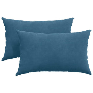 Sofakissen 2er Set Blau Cord 50x30cm
