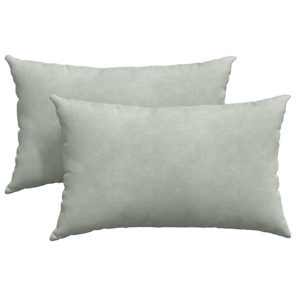 Sofakissen 2er Set Hellgrau Cord 50x30 cm