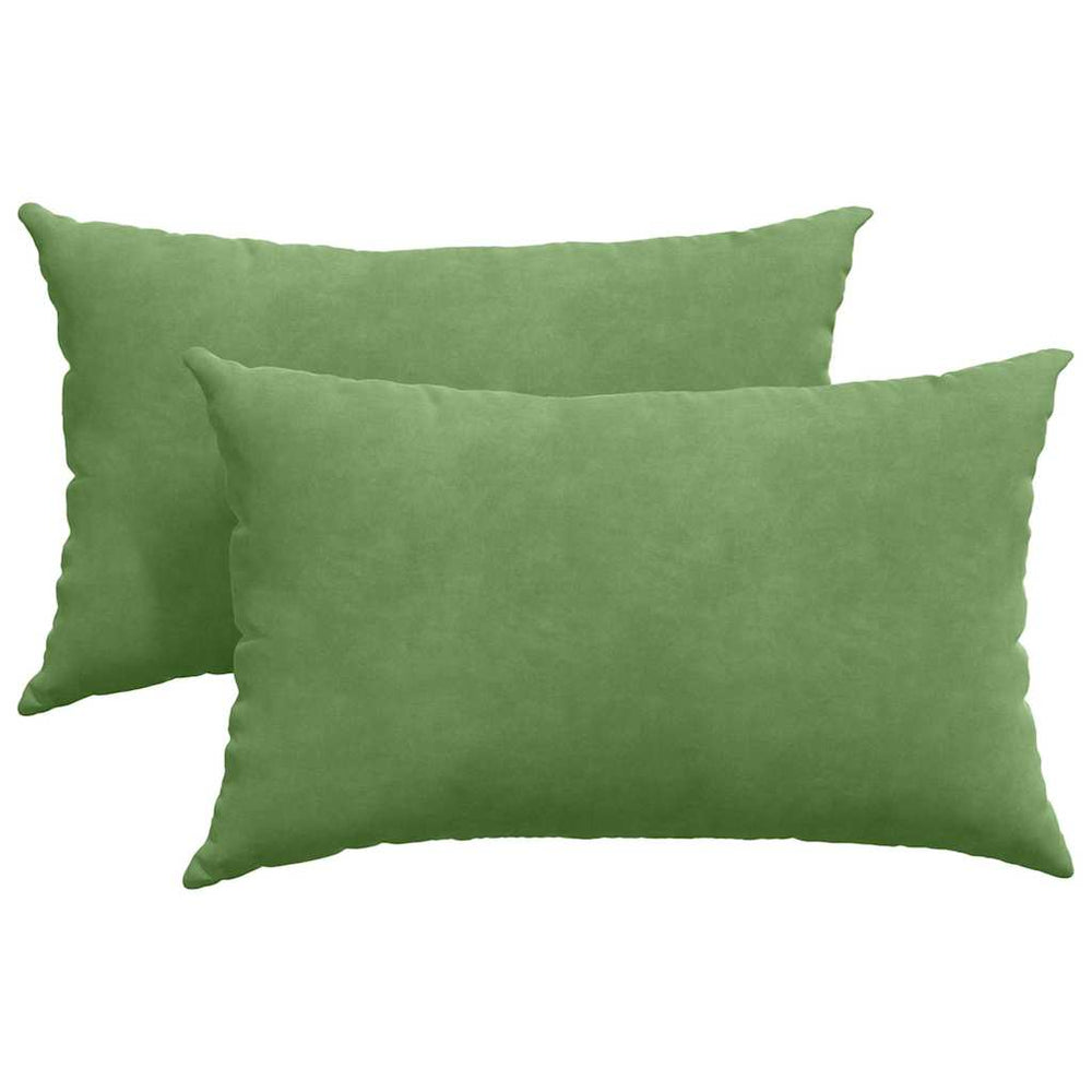 Hellgrüne Cord Sofakissen 2er Set, 50x30 cm