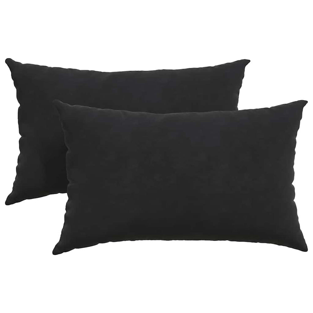vidaXL Coussins de canapé 2 pcs Noir 50x30 cm Velours côtelé