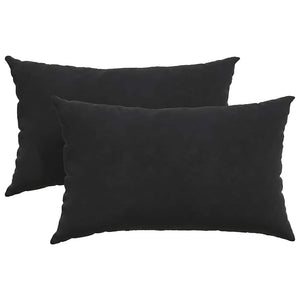 Sofakissen 2er Set Schwarz Cord 50x30 cm