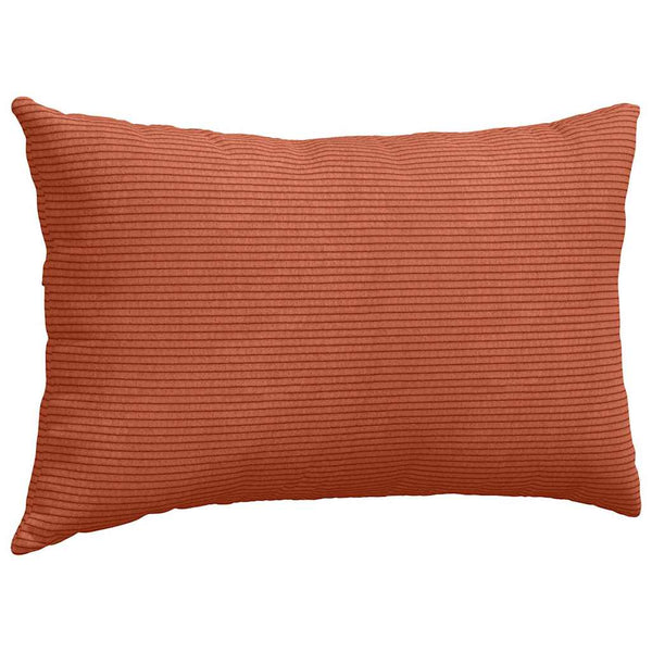 2er Set Sofakissen Cord Rot-Orange 50x30 cm