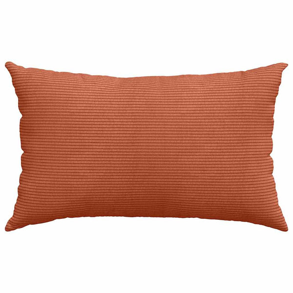 2er Set Sofakissen Cord Rot-Orange 50x30 cm