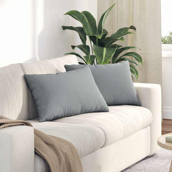 Sofakissen 2er Set Hellgrau 60x40 cm