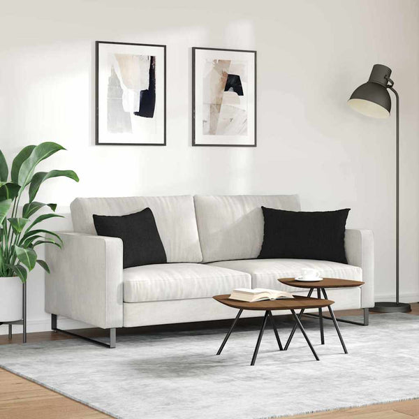 vidaXL Sofa Cushions 2 pcs Black 60 x 40 cm Fabric