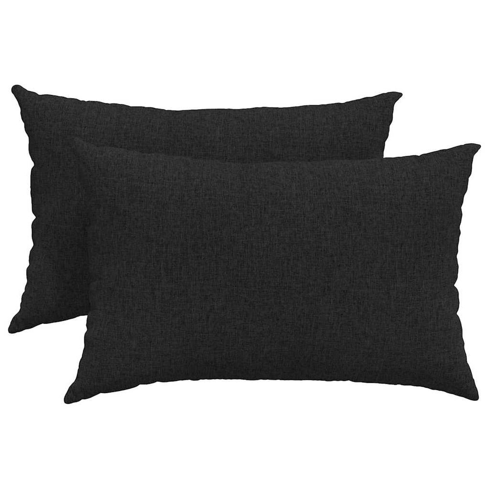 Sofakissen 2er Set Schwarz 60x40 cm