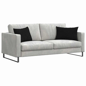 vidaXL Sofa Cushions 2 pcs Black 60 x 40 cm Fabric