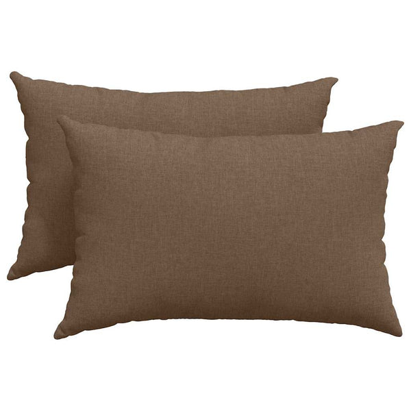 vidaXL Coussins de canapé 2 pcs Marron 60 x 40 cm Tissu