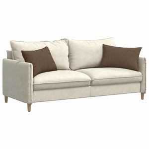 vidaXL Coussins de canapé 2 pcs Marron 60 x 40 cm Tissu