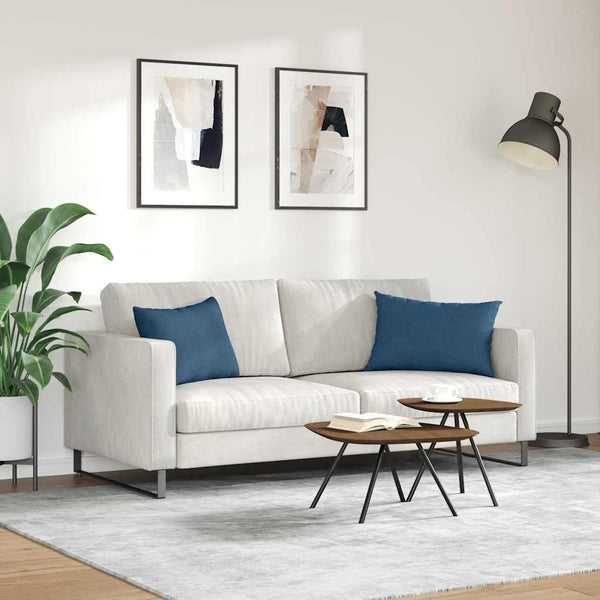 vidaXL Coussins de canapé 2 pcs Bleu 60 x 40 cm Tissu