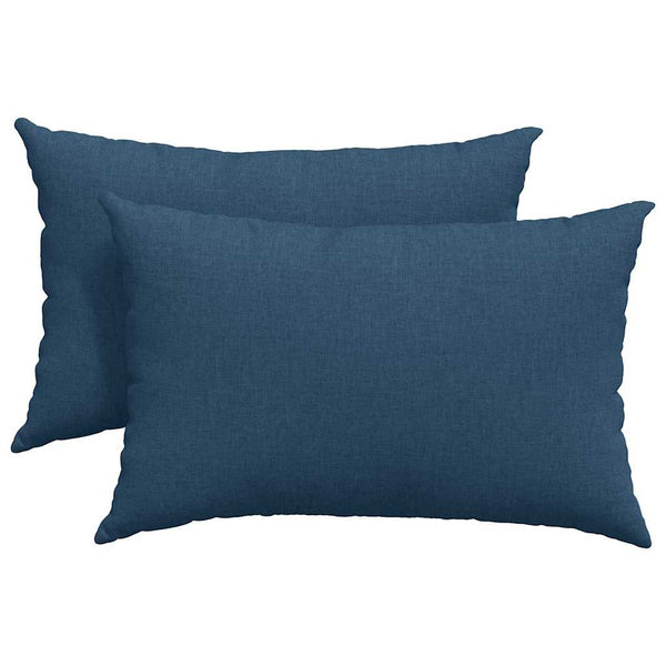 vidaXL Coussins de canapé 2 pcs Bleu 60 x 40 cm Tissu