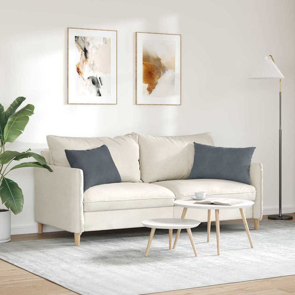 Sofakissen 2er Set Dunkelgrau Cord 60x40