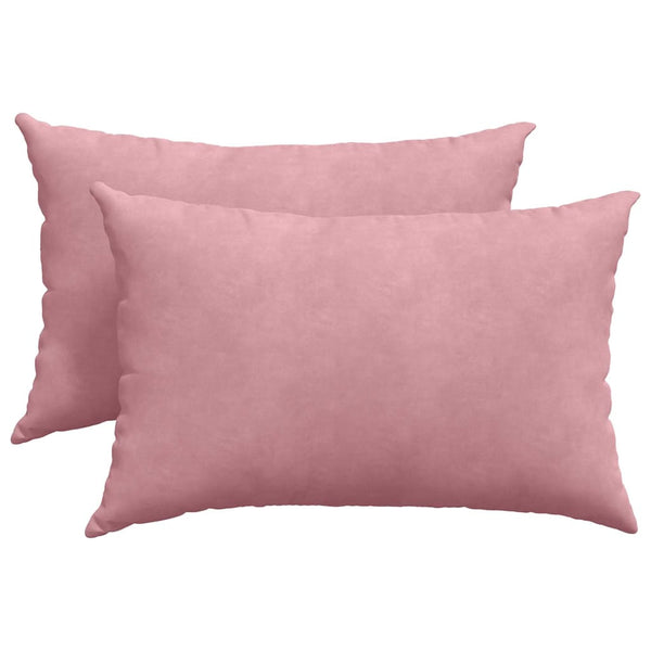 2er-Set Sofakissen Rosa Cord 60x40 cm