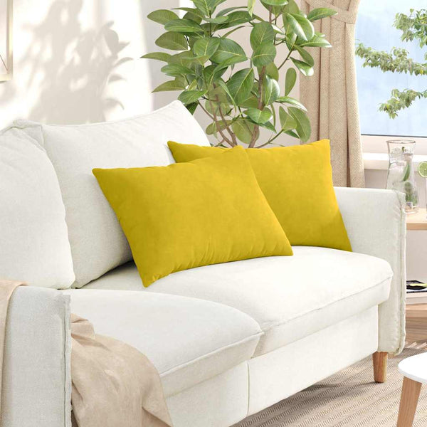 Sofakissen Gelb Cord 60x40cm 2er-Set
