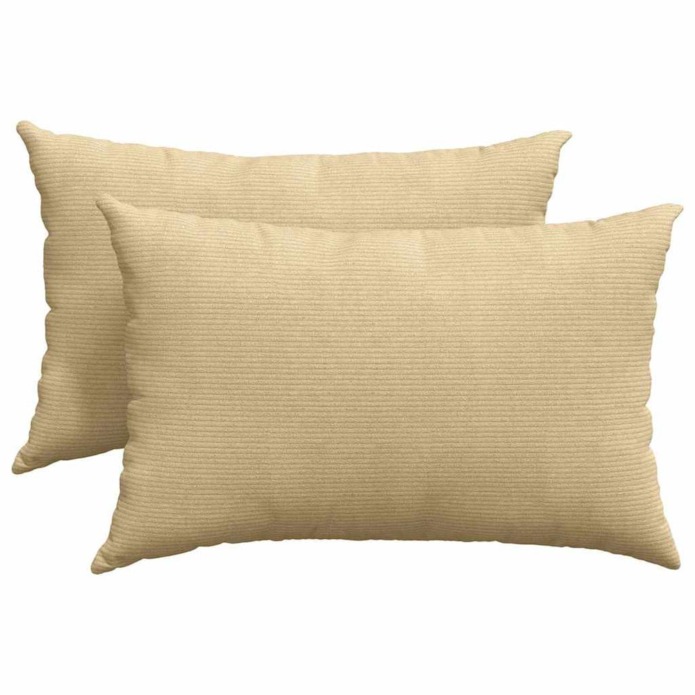 Sofakissen 2er Set Grau-Grün Cord 60x40cm