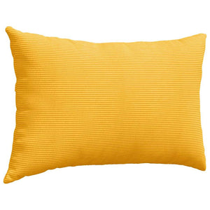 2er Set Sofakissen Hellgelb Cord 60x40 cm