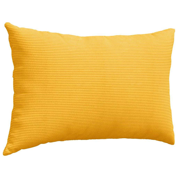 2er Set Sofakissen Hellgelb Cord 60x40 cm