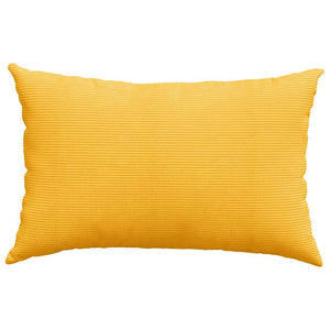 2er Set Sofakissen Hellgelb Cord 60x40 cm