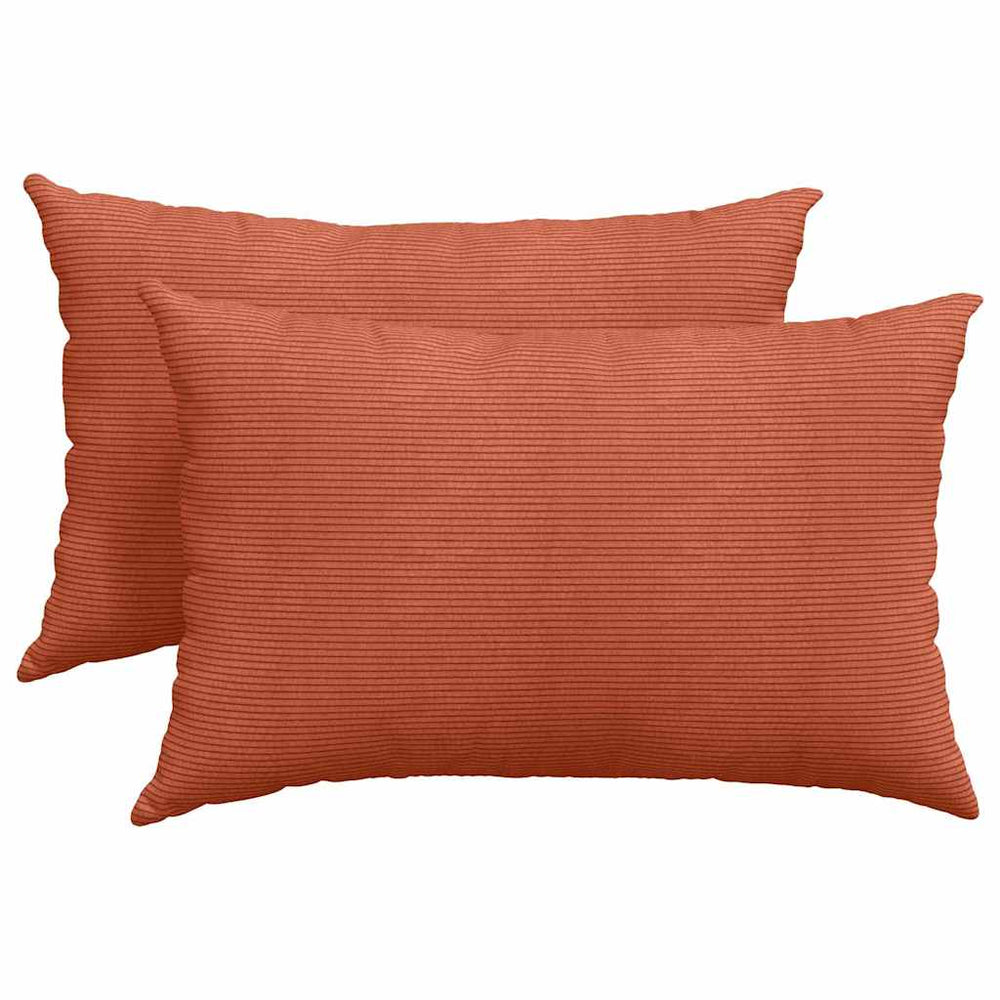 Sofakissen 2er Set Cord Rot-Orange 60x40cm