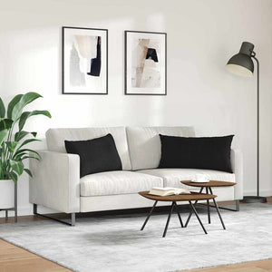 Sofakissen 2er Set Schwarz 80x40 cm