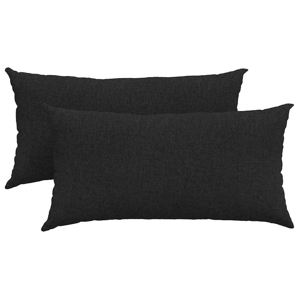 Sofakissen 2er Set Schwarz 80x40 cm