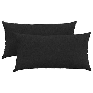 Sofakissen 2er Set Schwarz 80x40 cm