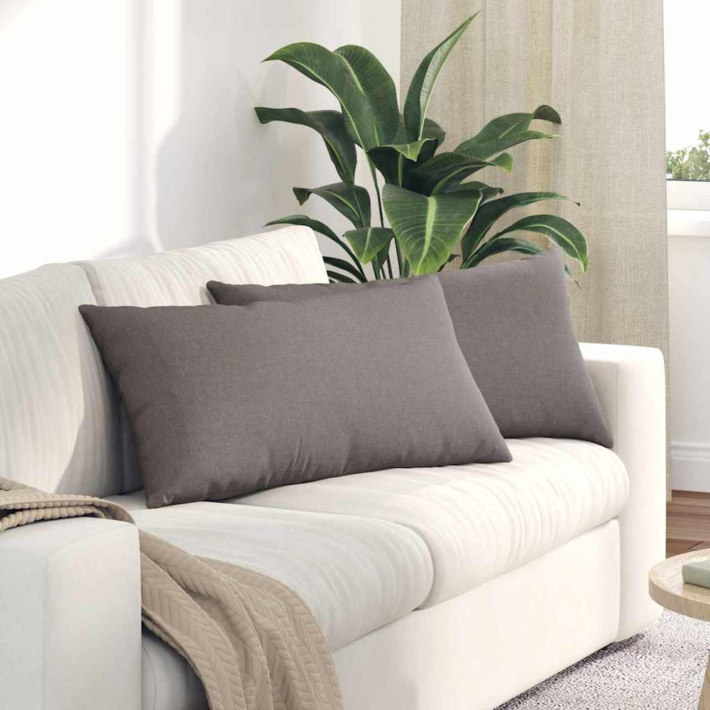 Sofakissen 2er Set Taupe 80x40 cm