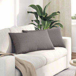 Sofakissen 2er Set Taupe 80x40 cm