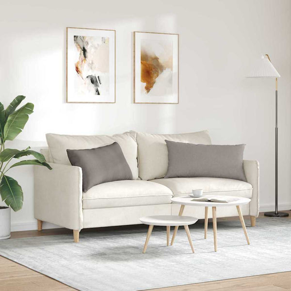 Sofakissen 2er Set Taupe 80x40 cm