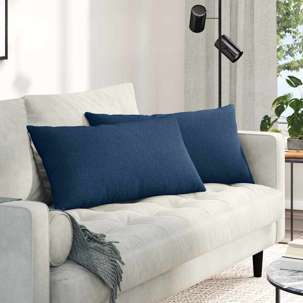 Sofakissen 2er Set Blau 80x40 cm