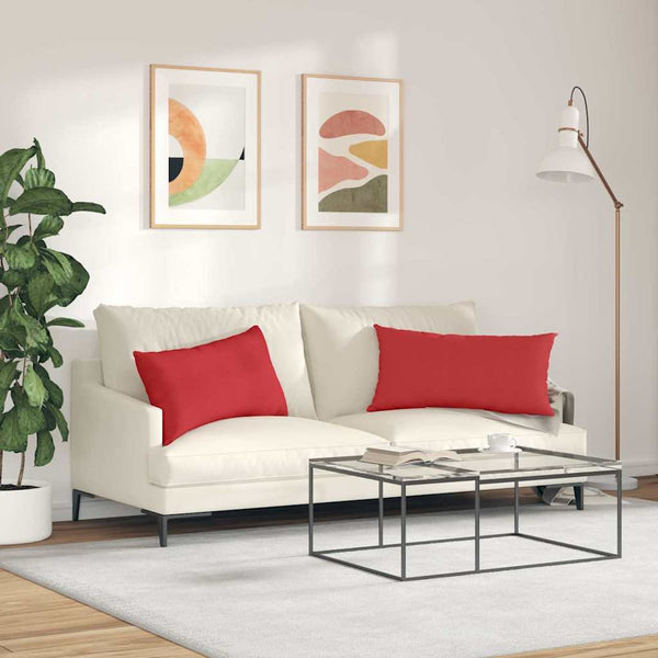 Sofakissen 2er Set Rot 80x40 cm