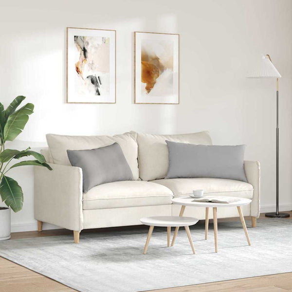 Sofakissen 2er Set Wolkengrau 80x40 cm