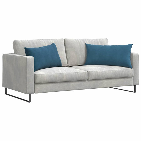 Sofakissen 2er Set Blau Cord 80x40