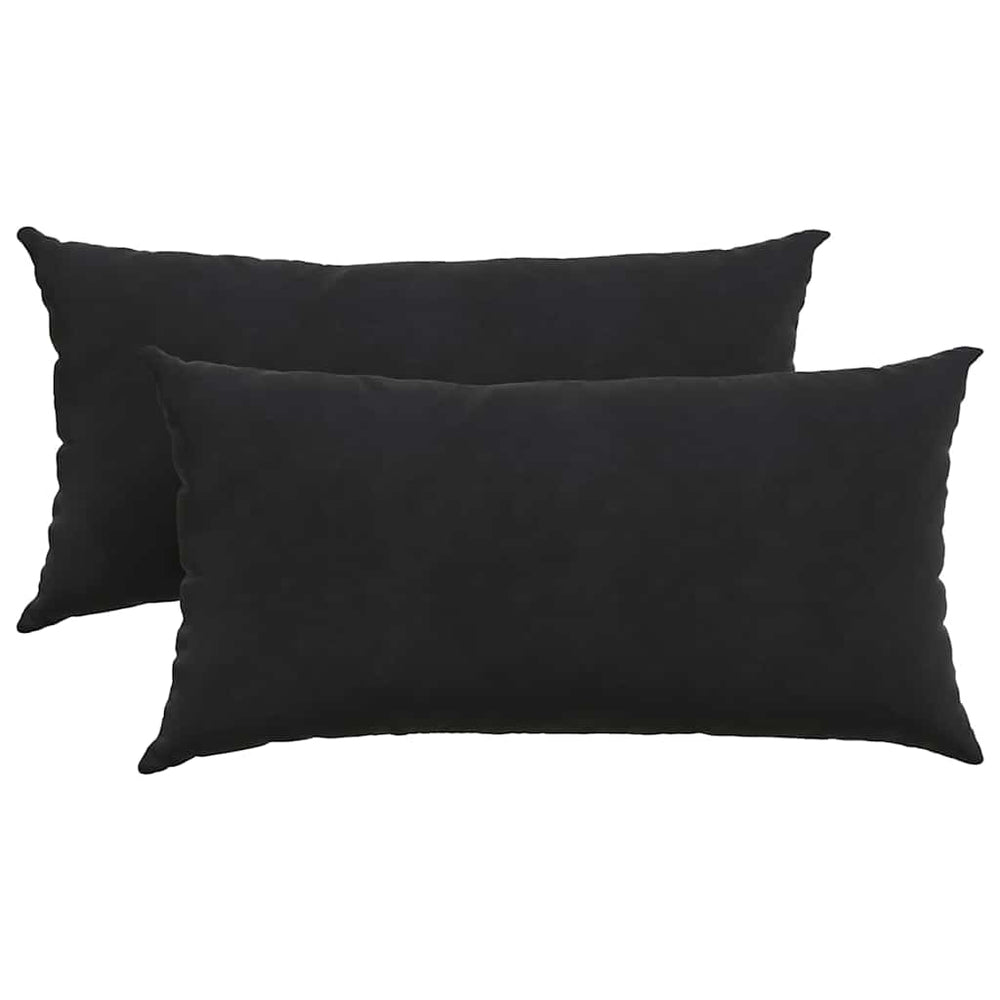 Sofakissen 2er Set Schwarz Cord 80x40cm