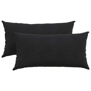 Sofakissen 2er Set Schwarz Cord 80x40cm