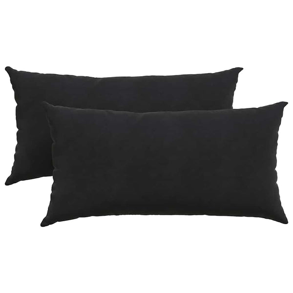 Sofakissen 2er Set Schwarz Cord 80x40cm