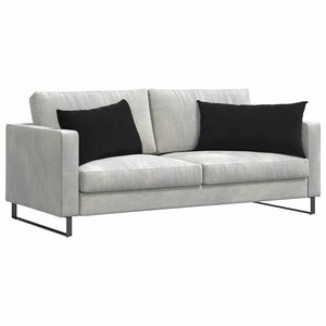 Sofakissen 2er Set Schwarz Cord 80x40cm