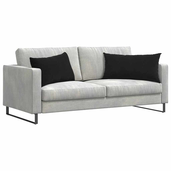 Sofakissen 2er Set Schwarz Cord 80x40cm